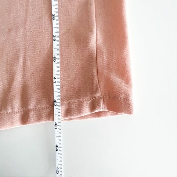 Asos Influence Jumpsuit Choker Culotte Blush Women's 8 Black Trim Back Zip - Picture 11 of 12